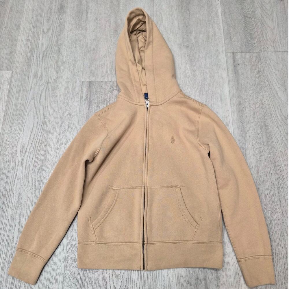 Polo Ralph Lauren Boys 8 Biege Full Zip Hoodie